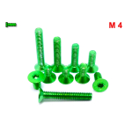 ZIELONE ALUMINIOWE ŚRUBY DIN 7991 M4