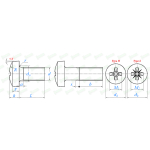 DIN 7985 Z ŁBEM WALCOWYM PHILIPS TYTANOWA GRADE 2