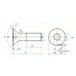 DIN 7991 Z ŁBEM STOŻKOWYM PLASKA GLOWICA IMBUS β TYTAN (BETA TYTAN)