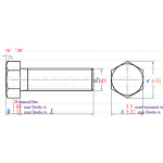 DIN 933 SZEŚCIOKĄTNA TYTANOWA GRADE 2