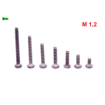 M1,2 TYTANOWE ŚRUBY GRADE 2 DIN 84