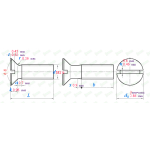 M1,6 TYTANOWE ŚRUBY GRADE 2 DIN 963