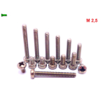 M2,5 TYTANOWE ŚRUBY GRADE 2 DIN 7985