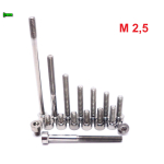M2,5 TYTANOWE ŚRUBY GRADE 5 Ti6Al4V DIN 912