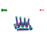 M4 TĘCZOWE TYTANOWE ŚRUBY GRADE 2 DIN 912