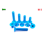BŁĘKITNE ALUMINIOWE ŚRUBY DIN 7991 M5