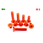 POMARAŃCHOWE ALUMINIOWE ŚRUBY DIN 7991 M6
