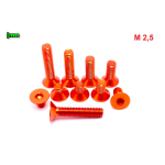 POMARAŃCHOWE ALUMINIOWE ŚRUBY DIN 7991 M2,5
