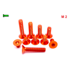 POMARAŃCHOWE ALUMINIOWE ŚRUBY DIN 7991 M2