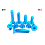 BŁĘKITNE ALUMINIOWE ŚRUBY DIN 7991 M2