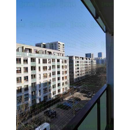 Zestaw siatka na balkon 8x3 dla kota, na gołębie, przezroczysta transparentna bezbarwna