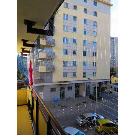 Zestaw siatka na balkon 8x3 dla kota, na gołębie, przezroczysta transparentna bezbarwna
