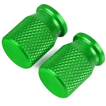 Nakrętki na wentyle samochodowe motocyklowe zielone