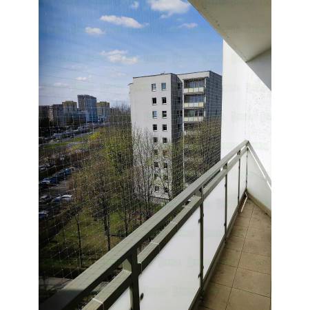 Zestaw siatka na balkon 8x3 dla kota, na gołębie, przezroczysta transparentna bezbarwna