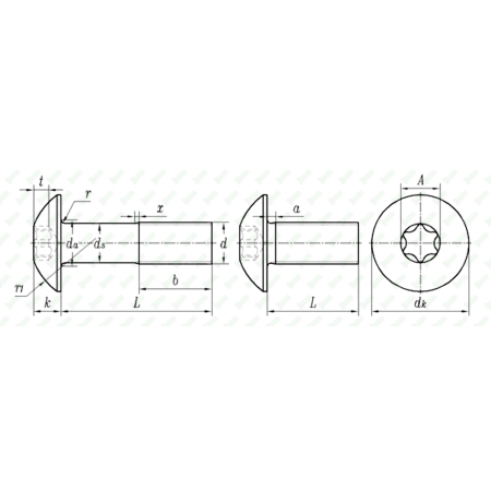 M2,5x5 śruby tytanowe iso 7380 śruba tytanowa gr 5 tytan grade 5