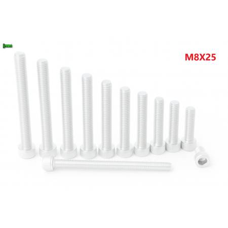 M8X25 ŚRUBA IMBUSOWA DIN 912 ISO 4762 ALUMINIOWA 7075