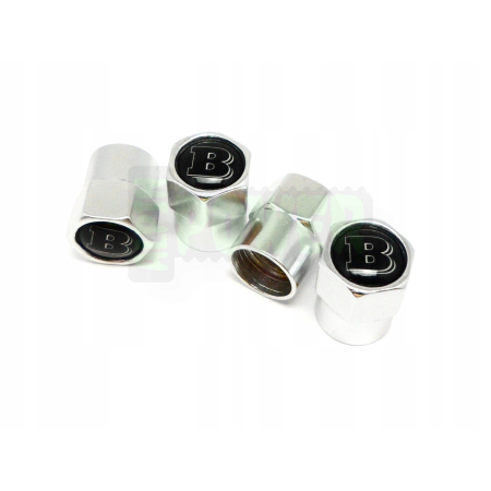 Nakrętki na wentyle mercedes brabus srebrne tuningowe z logo brabus