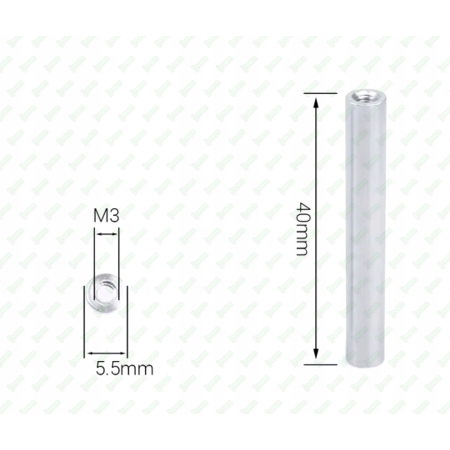 M3x40 aluminiowa tulejka dystansowa gwintowana złączna przedłużana mufa