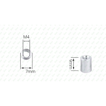 M4x9 aluminiowa tulejka dystansowa gwintowana złączna przedłużana mufa
