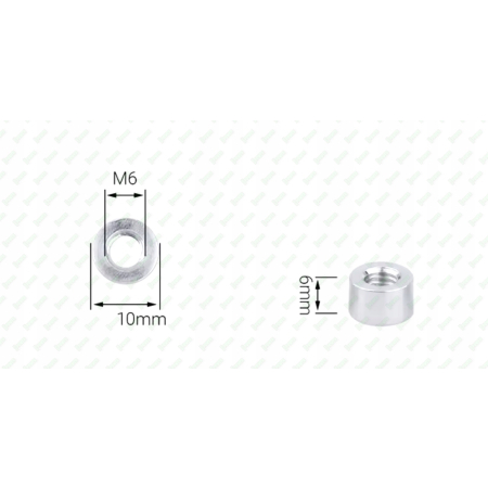M6x6 aluminiowa tulejka dystansowa gwintowana złączna przedłużana mufa