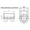 M6x10 aluminiowa tulejka dystansowa gwintowana złączna przedłużana mufa