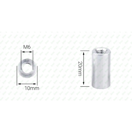 M6x20 aluminiowa tulejka dystansowa gwintowana złączna przedłużana mufa