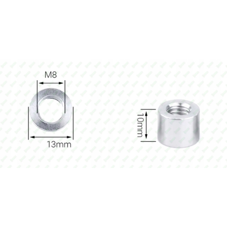 M8x10 aluminiowa tulejka dystansowa gwintowana złączna przedłużana mufa
