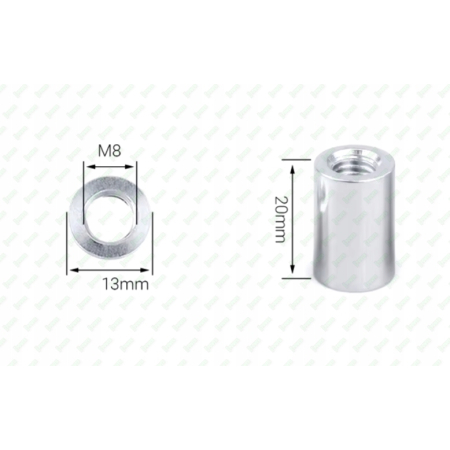 M8x20 aluminiowa tulejka dystansowa gwintowana złączna przedłużana mufa
