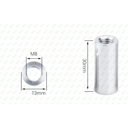 M8x30 aluminiowa tulejka dystansowa gwintowana złączna przedłużana mufa