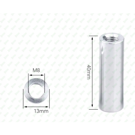 M8x40 aluminiowa tulejka dystansowa gwintowana złączna przedłużana mufa