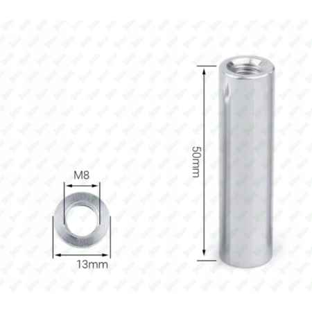 M8x50 aluminiowa tulejka dystansowa gwintowana złączna przedłużana mufa