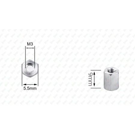 M3x9 aluminiowa nakrętka złączna przedłużana tulejka dystansowa gwintowana