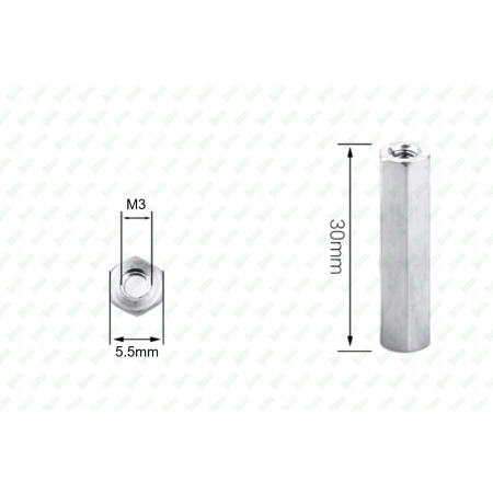 M3x30 aluminiowa nakrętka złączna przedłużana tulejka dystansowa gwintowana