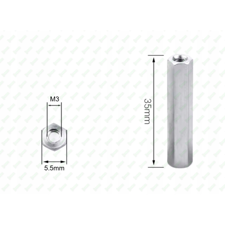 M3x35 aluminiowa nakrętka złączna przedłużana tulejka dystansowa gwintowana