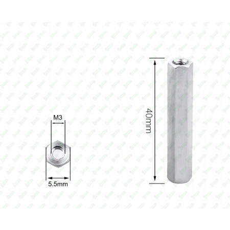 M3x40 aluminiowa nakrętka złączna przedłużana tulejka dystansowa gwintowana