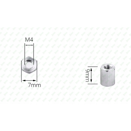 M4x9 aluminiowa nakrętka złączna przedłużana tulejka dystansowa gwintowana