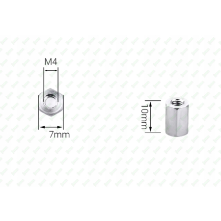 M4x10 aluminiowa nakrętka złączna przedłużana tulejka dystansowa gwintowana