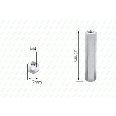 M4x35 aluminiowa nakrętka złączna przedłużana tulejka dystansowa gwintowana