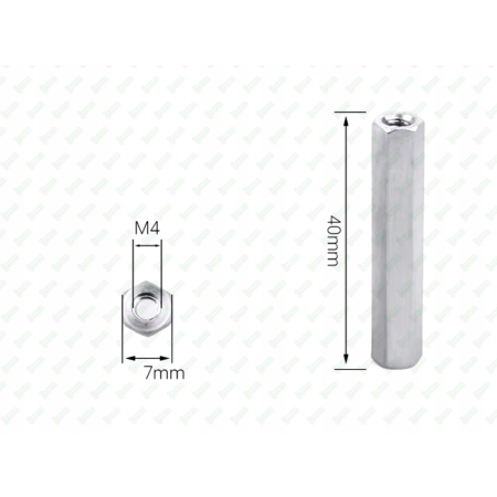 M4x40 aluminiowa nakrętka złączna przedłużana tulejka dystansowa gwintowana