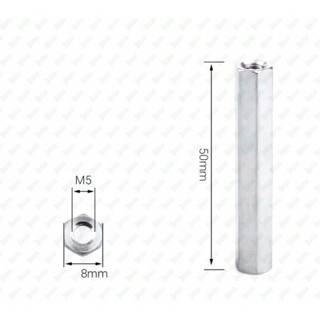 M5x50 aluminiowa nakrętka złączna przedłużana tulejka dystansowa gwintowana