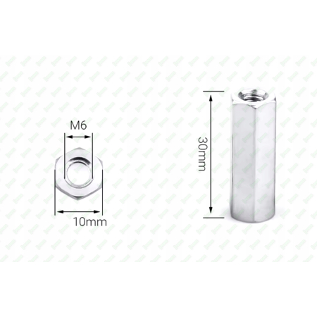 M6x30 aluminiowa nakrętka złączna przedłużana tulejka dystansowa gwintowana