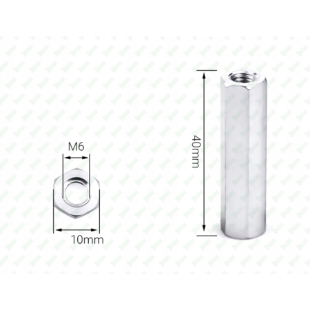 M6x40 aluminiowa nakrętka złączna przedłużana tulejka dystansowa gwintowana