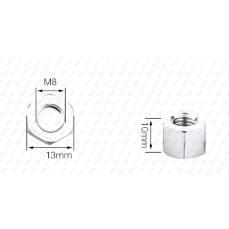 M8x10 aluminiowa nakrętka złączna przedłużana tulejka dystansowa gwintowana