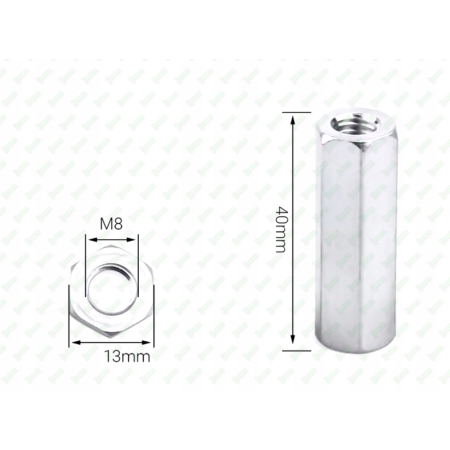 M8x40 aluminiowa nakrętka złączna przedłużana tulejka dystansowa gwintowana