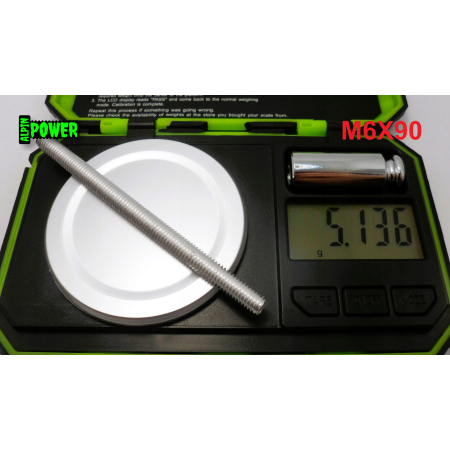 M6x90 aluminiowy pręt gwintowany din 975 aluminium 6061