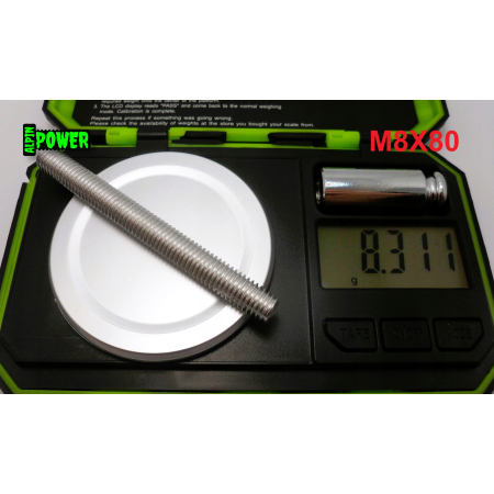 M8x80 aluminiowy pręt gwintowany din 975 aluminium 6061