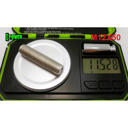 M12x50 aluminiowy pręt gwintowany din 975 aluminium 6061