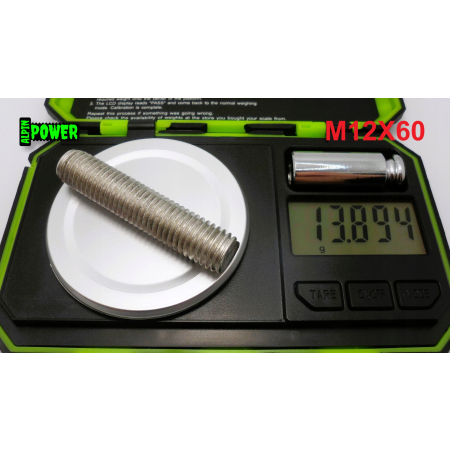 M12x60 aluminiowy pręt gwintowany din 975 aluminium 6061