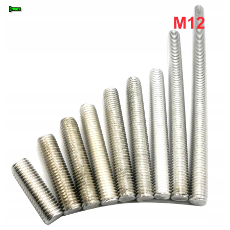 M12x100 aluminiowy pręt gwintowany din 975 aluminium 6061