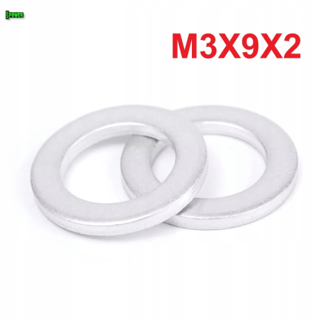 Podkładka aluminiowa m3x9x2 din125 iso 7089 podkładka m3x9x2 aluminiowa